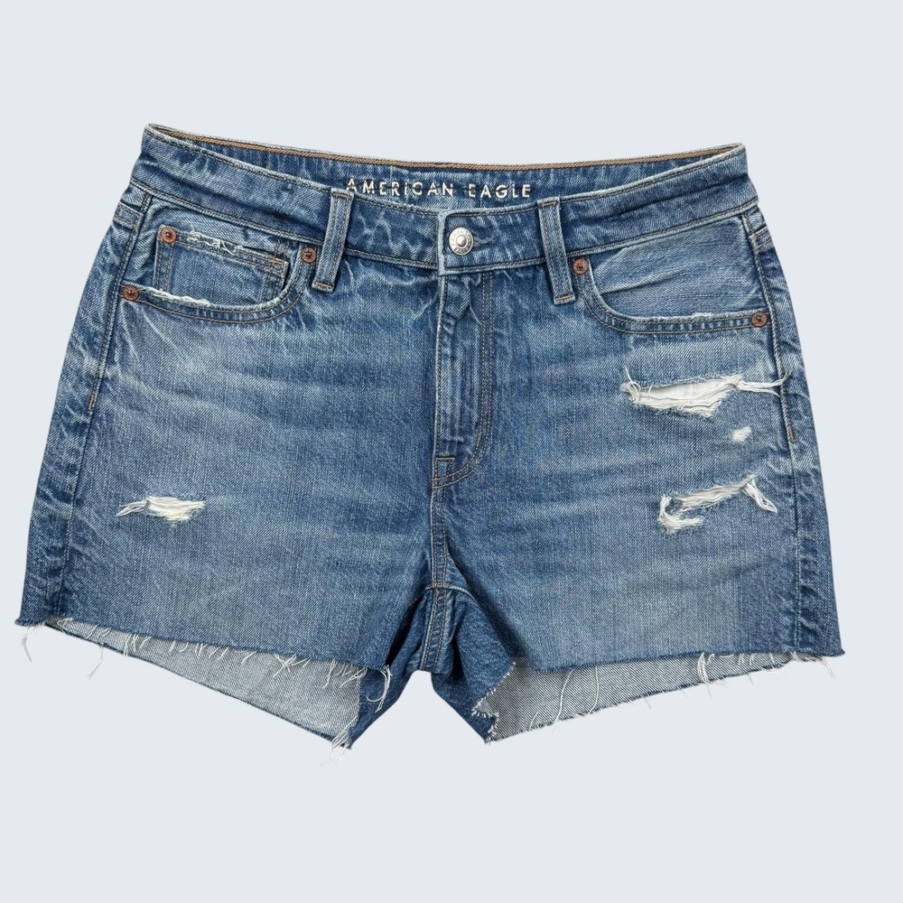 American Eagle Outfitters Shorts Womens 4 Blue Perfect Shortie Cutoff Stretch